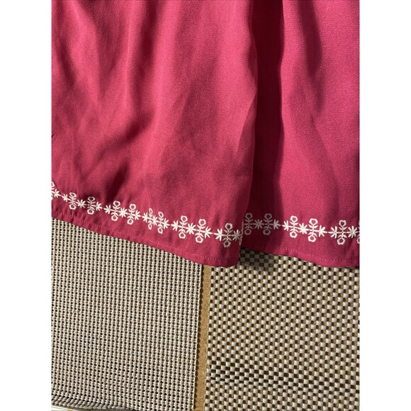 Blue Rain ROMPER Medium PINK Sleeveless EMBROIDERED Halter Tie Elastic Waist - Picture 3 of 5